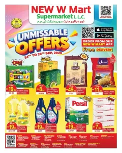 New W Mart Supermarket Unmissable Offers flyer cover
