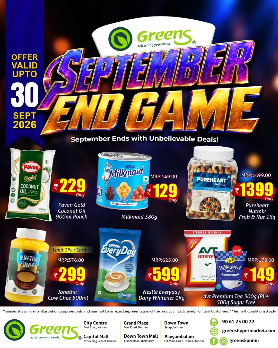 Greens September End Game | Offers & Deals page 1