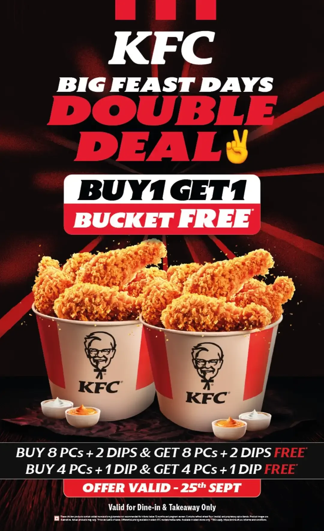 KFC Big Feast Days Double Deal Buy 1 Get 1 Free page 1