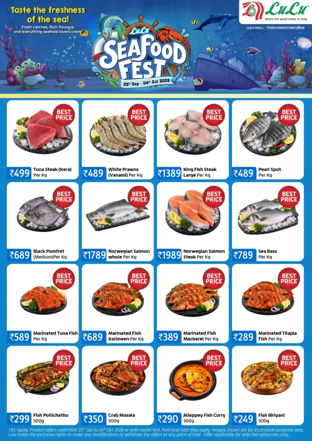 LuLu Thiruvananthapuram Seafood Fest Offers page 1