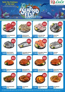 LuLu Thiruvananthapuram Seafood Fest Offers flyer cover