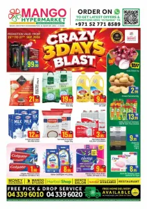 Mango Hypermarket Al Quoz 2 Crazy 3 Days Blast Offers flyer cover