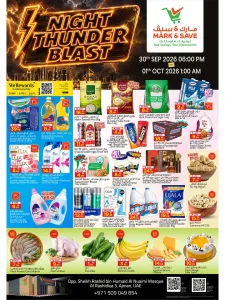 Night Thunder Blast Deals | Mark & Save Rashidiya flyer cover