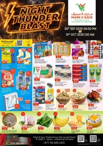 Mark & Save Al Tallah Ajman | Night Thunder Blast Deals flyer cover
