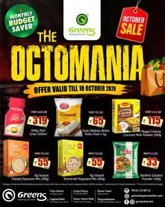 The Octomania Sale Deals | Greens Kannur flyer cover