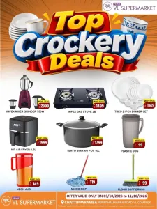 Top Crockery Deals | VL Supermarket Chattiparamba flyer cover