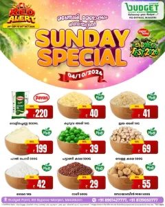 Red Alert Sunday Special Offers | Budget Hypermarket flyer cover