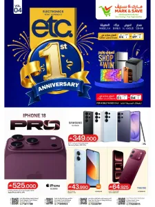 1st Anniversary Offers | Mark & Save etc flyer cover