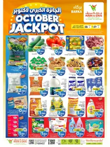 October Jackpot | Mark & Save Barka flyer cover