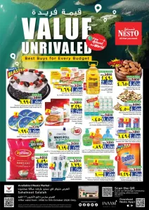 Value Unrivaled Deals | Nesto Salalah Offers flyer cover
