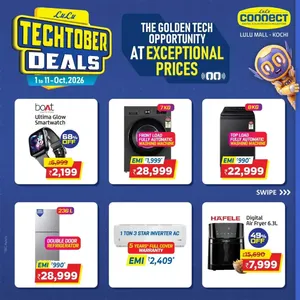 Techtober Deals at LuLu Connect Kochi | Latest Offers flyer cover