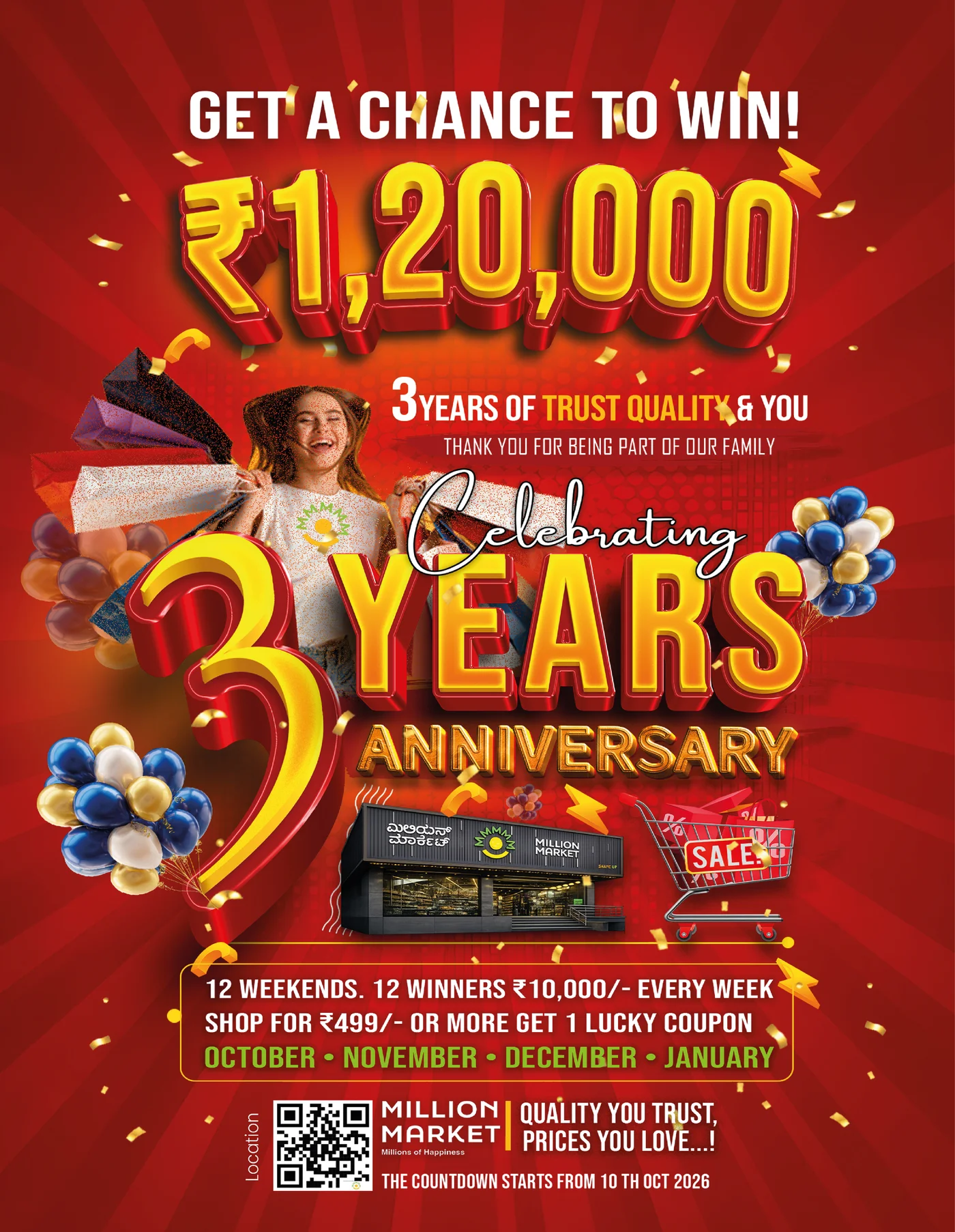 3rd Anniversary Offers | Million Market Bengaluru page 1