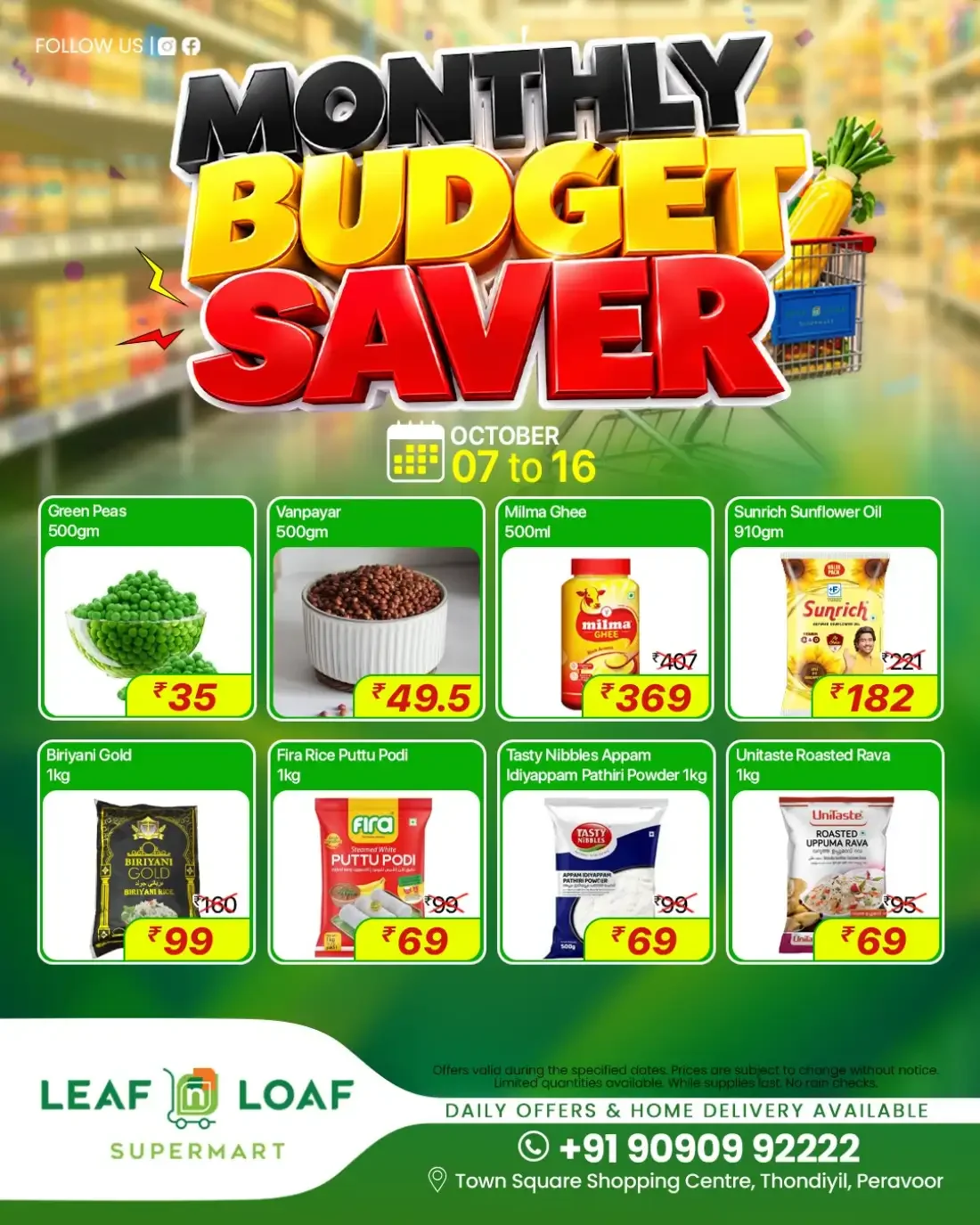 Monthly Budget Saver | Leaf N Loaf Supermart page 1