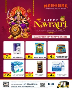 Happy Navratri Deals | Madhoor UAE Offers flyer cover