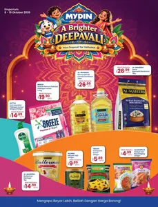 A Brighter Deepavali | Mydin Emporium Promotions flyer cover
