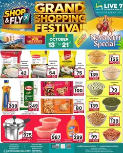 Grand Shopping Festival | Live 7 Supermarket Deals flyer cover