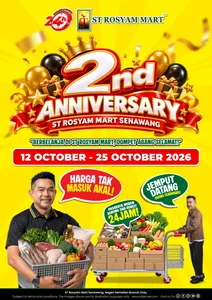 2nd Anniversary Deals | ST Rosyam Mart Senawang flyer cover