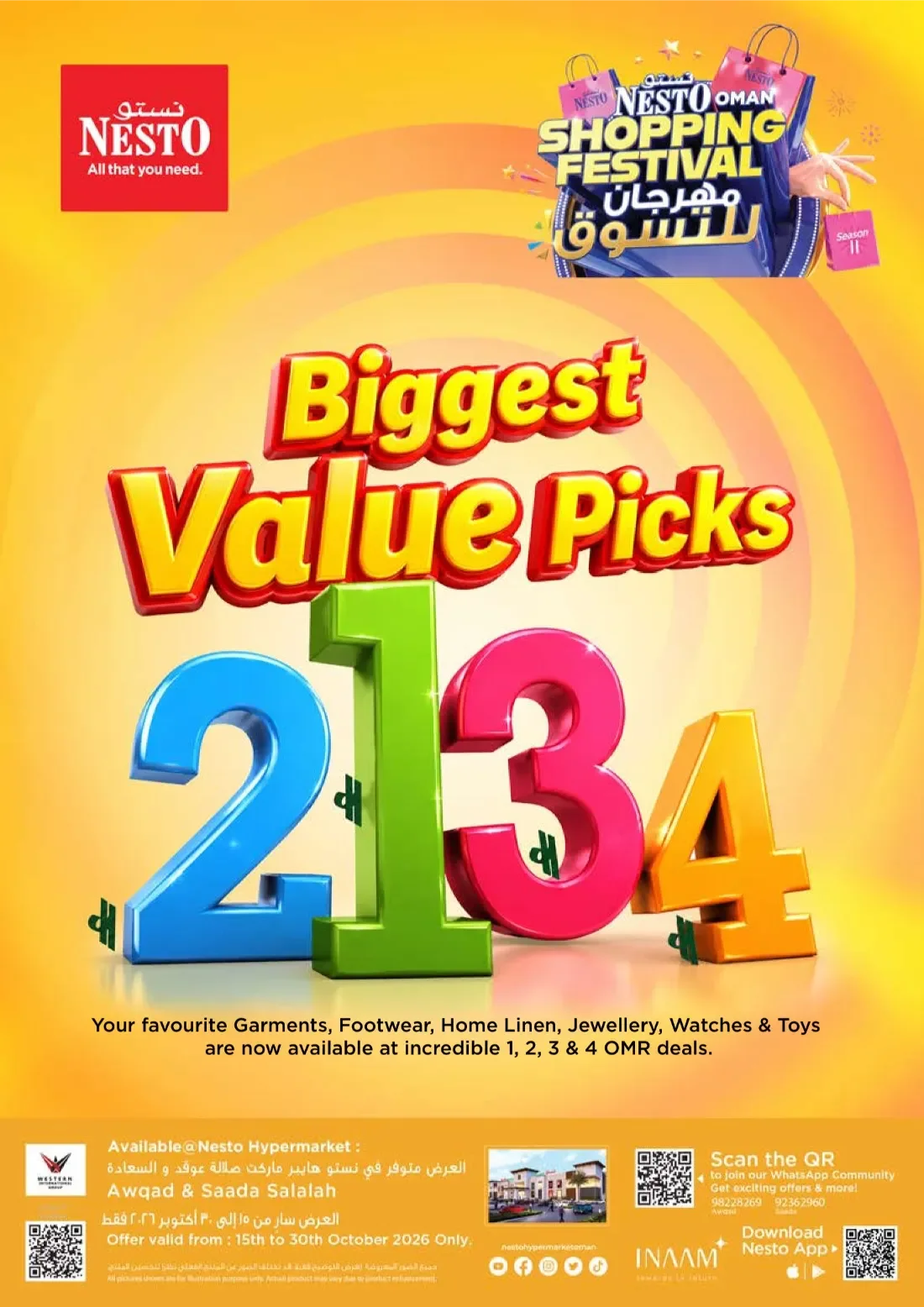 Biggest Value Picks at Nesto Salalah | 1 to 4 OMR Deals page 1