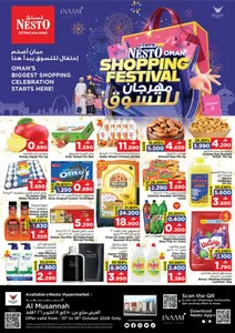 Oman Shopping Festival | Nesto Al Musannah flyer cover