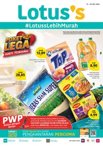 Poket Lega Hati Tenang | Lotus's Malaysia Promotions flyer cover