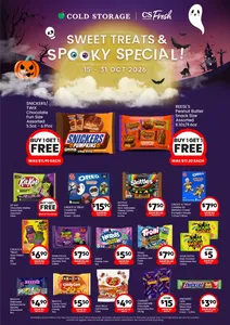 Sweet Treats & Spooky Special | Cold Storage Deals flyer cover