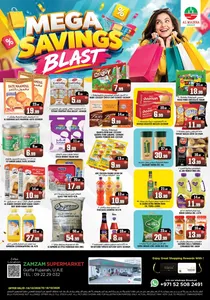 Mega Savings Blast | Zamzam Supermarket Fujairah flyer cover