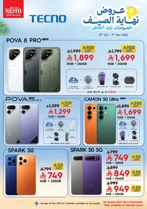 Tecno Smartphone Deals & Offers at Nesto Hypermarket KSA flyer cover