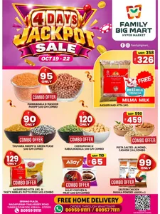 4 Days Jackpot Sale | Family Big Mart Kozhikode flyer cover