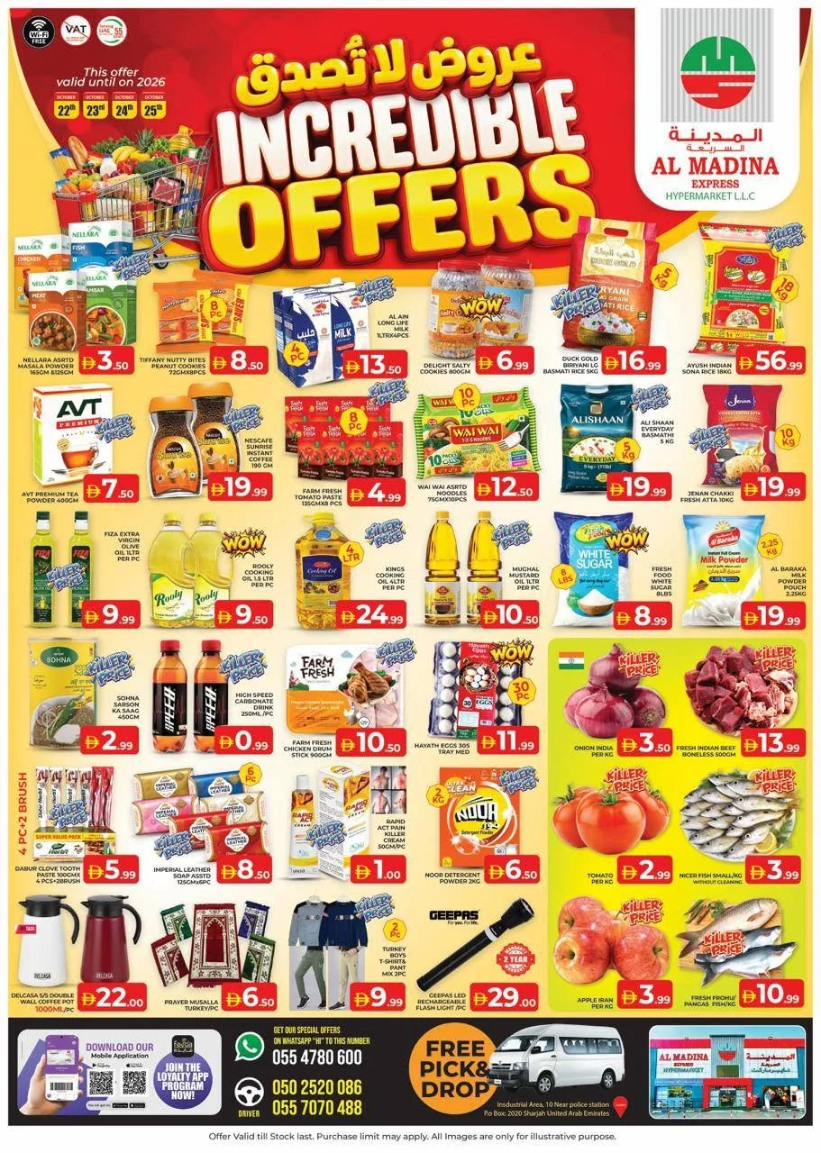 Al Madina Express Sharjah Offers – Incredible Offers | 25 Oct 2026 page 1