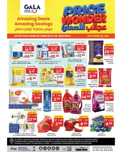 Gala Dubai & Sharjah Offers – Price Wonder | 25 Oct 2026 flyer cover