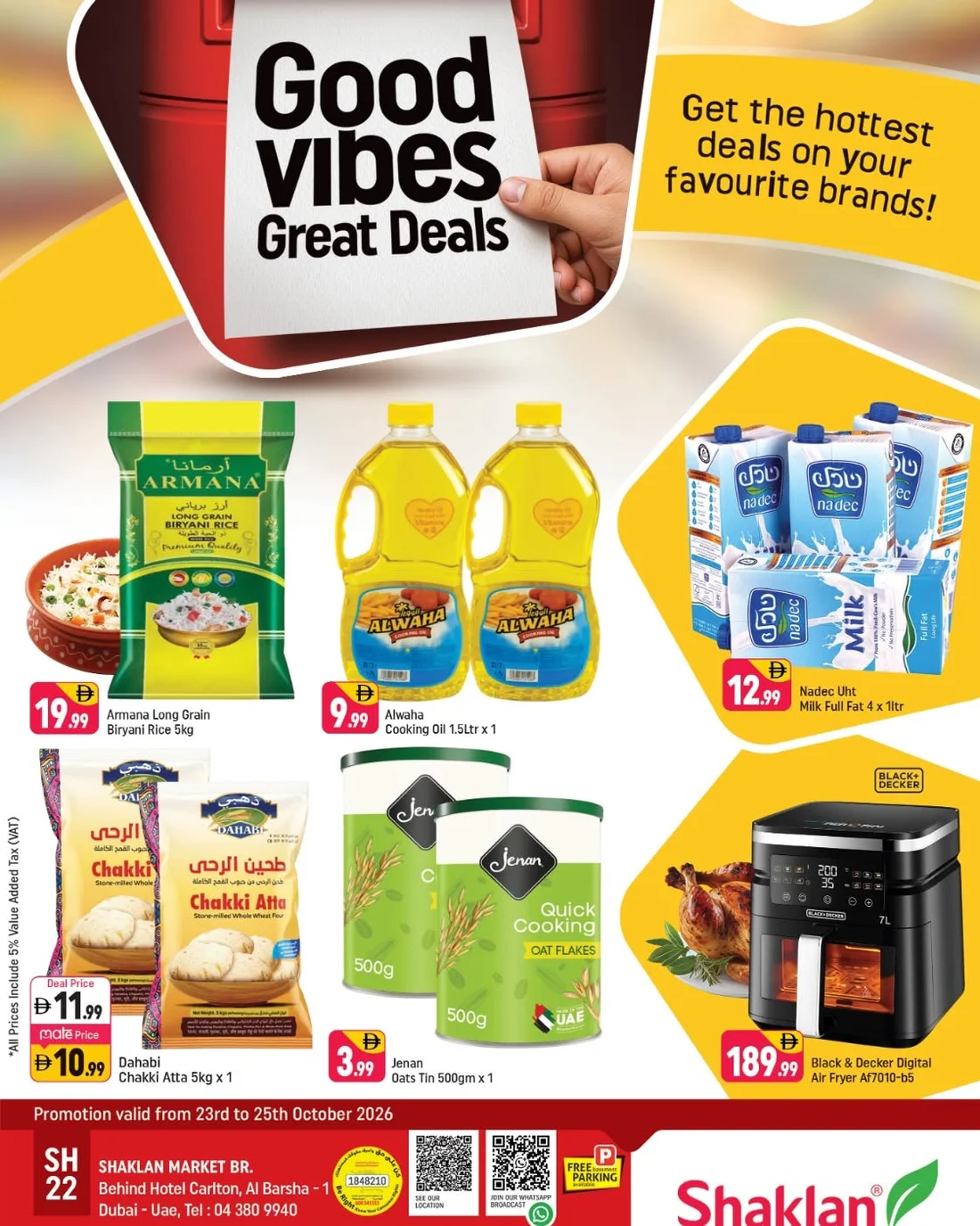 Shaklan Al Barsha Dubai Offers – Good Vibes Great Deals | 25 Oct 2026 page 1