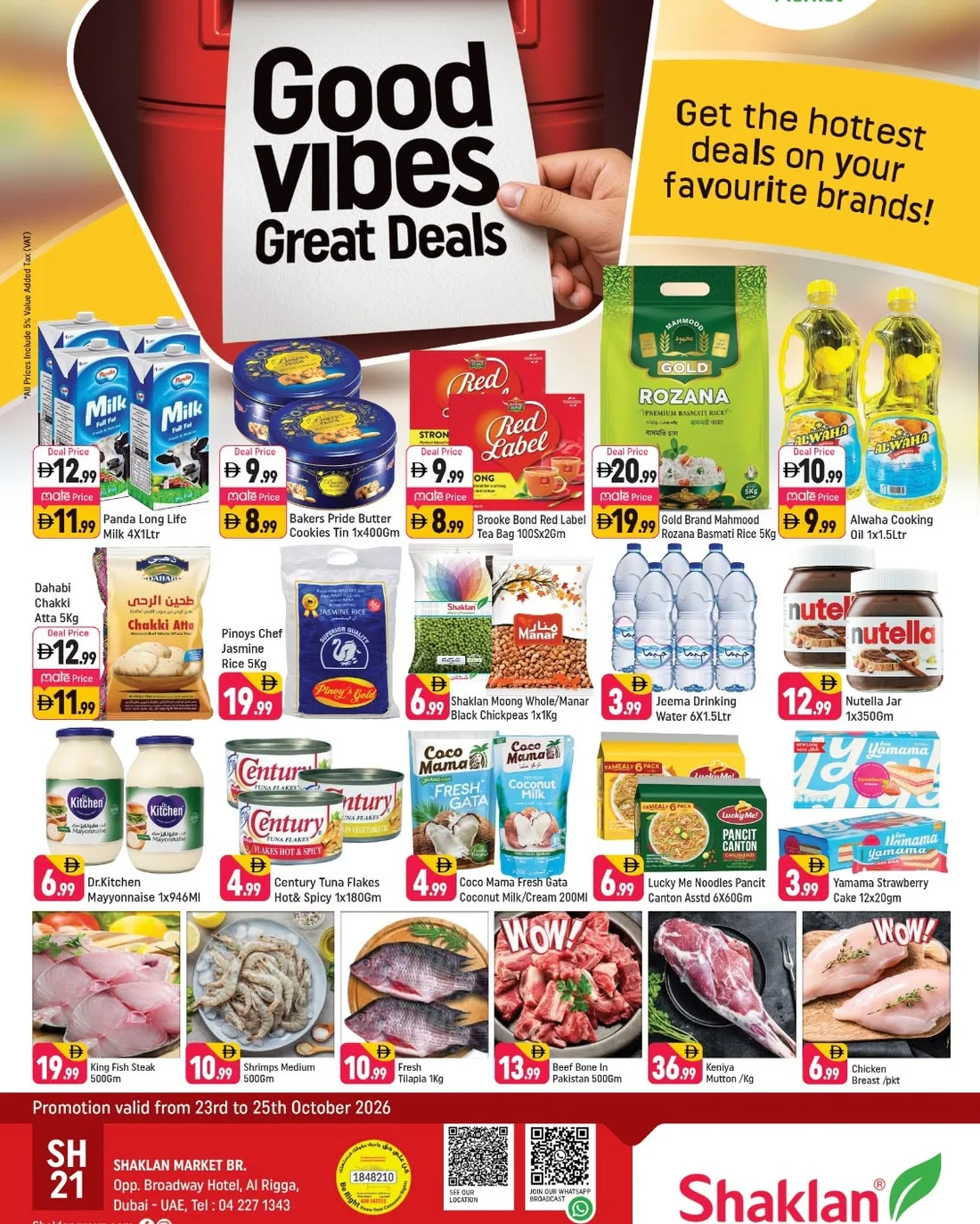 Shaklan Al Rigga Dubai Offers – Good Vibes Great Deals | 25 Oct 2026 page 1