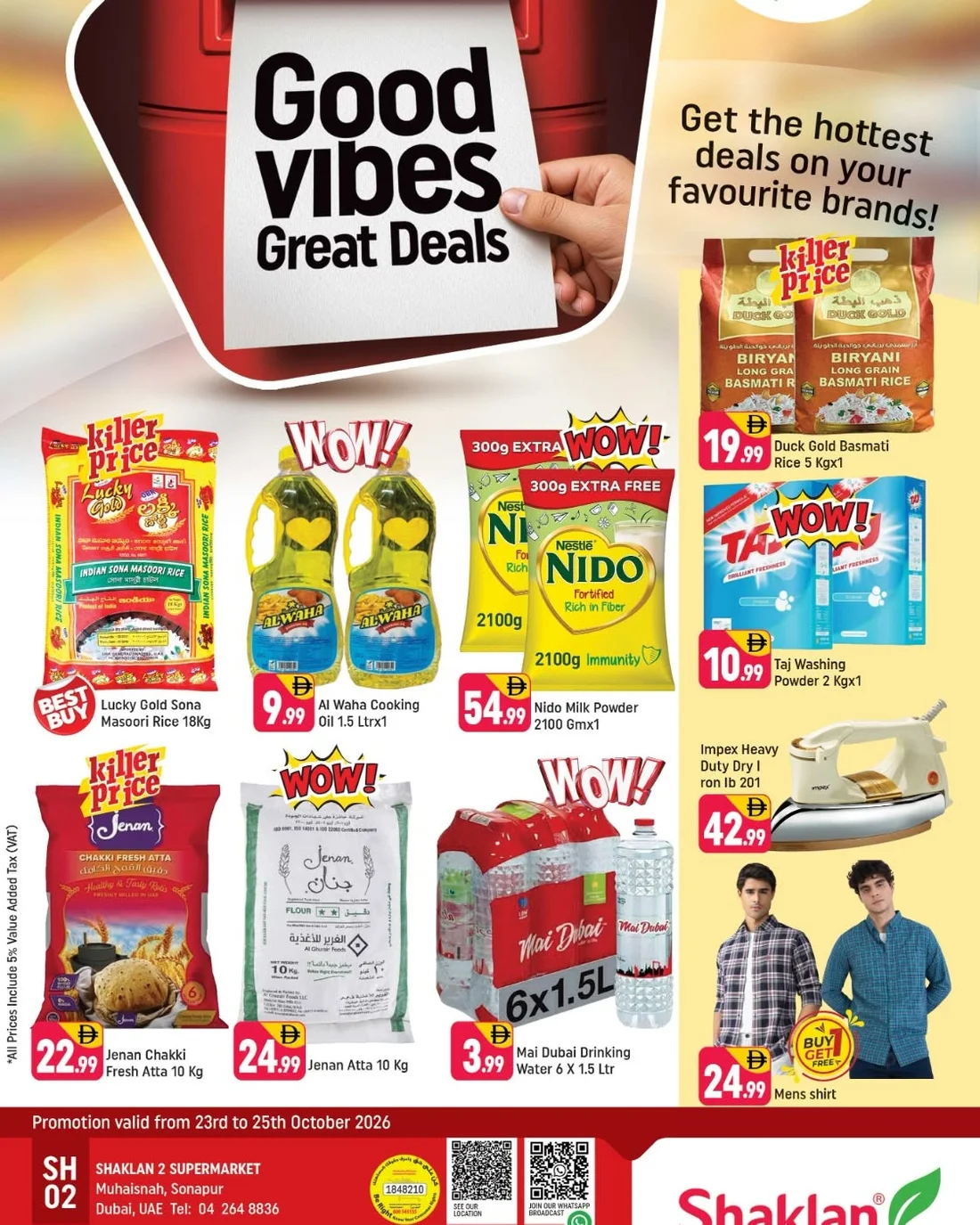 Shaklan Sonapur Dubai Offers – Good Vibes Great Deals | 25 Oct 2026 page 1