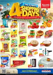 Nesto Secura Centre Kannur Offers – Ultimate 4 Shopping Days | 26 Oct 2026 flyer cover