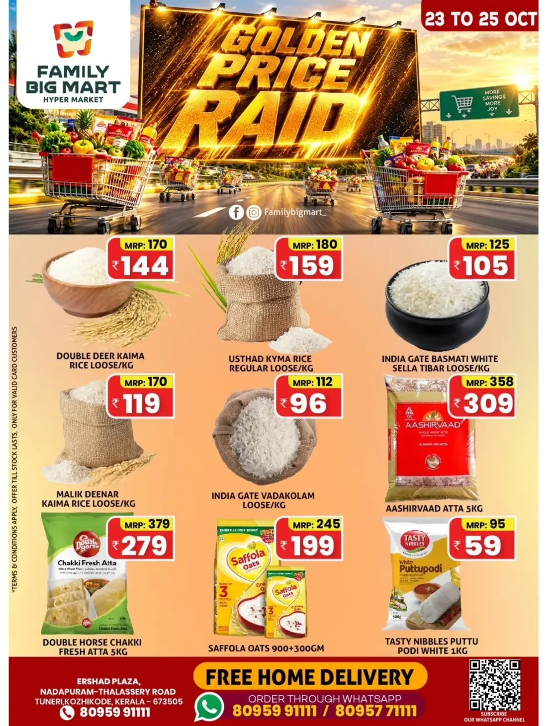 Family Big Mart Kozhikode Offers – Golden Price Raid | 25 Oct 2026 page 1