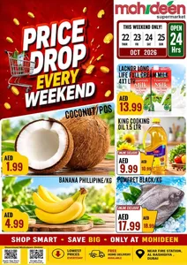Mohideen Supermarket Al Rashidiya Dubai Offers – Price Drop Every Weekend | 25 Oct 2026 flyer cover