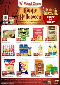West Zone Supermarket Offers – Happy Halloween Promotion | 1 Nov 2026 flyer cover