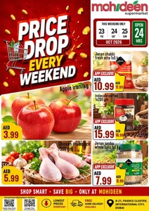 Mohideen Supermarket Dubai Offers – Price Drop | 25 Oct 2026 flyer cover