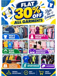 Ten Market Offers – Flat 30% Off All Garments | Not specified flyer cover