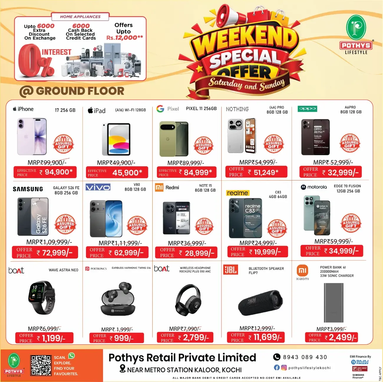 Pothys Lifestyle Kochi Offers – Weekend Special | 26 Oct 2026 page 1