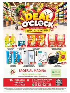 Saqer Al Madina Deira Dubai Offers – Deal O'Clock | 25 Oct 2026 flyer cover