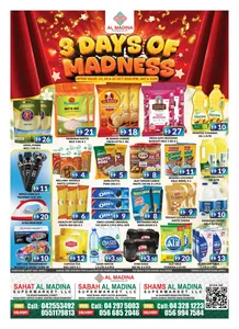 Al Madina Deira Dubai Offers – 3 Days of Madness | 25 Oct 2026 flyer cover