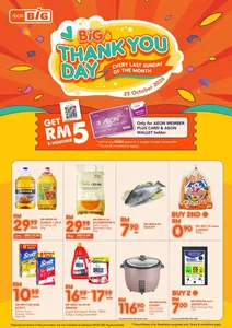 AEON BiG Malaysia Promotions – BiG Thank You Day | 25 Oct 2026 flyer cover