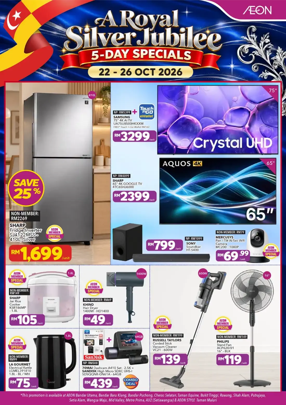 AEON Malaysia Promotions – Royal Silver Jubilee 5-Day | 26 Oct 2026 page 1