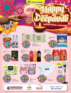 TF Value-Mart Malaysia Promotions – Happy Deepavali | 04 Nov 2026 flyer cover