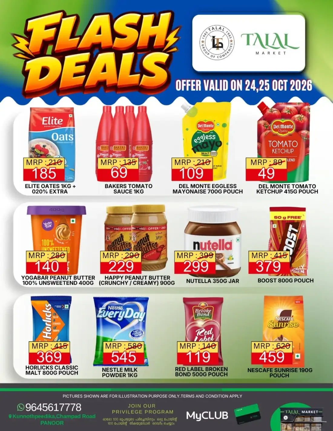 Talal Market Panoor Offers – Flash Deals | 25 Oct 2026 page 1