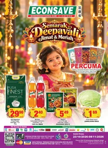 Econsave Malaysia Promotions – Semarak Deepavali | 08 Nov 2026 flyer cover