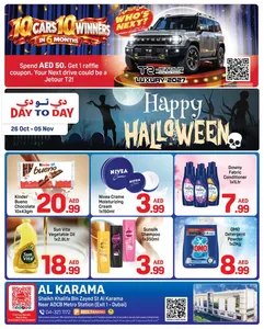 Day to Day Al Karama Offers – Happy Halloween | 05 Nov 2026 flyer cover