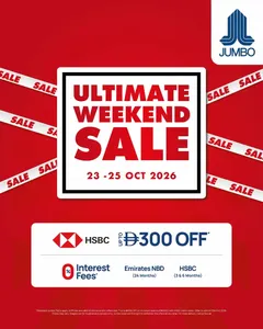 Jumbo World Offers – Ultimate Weekend Sale | 25 Oct 2026 flyer cover