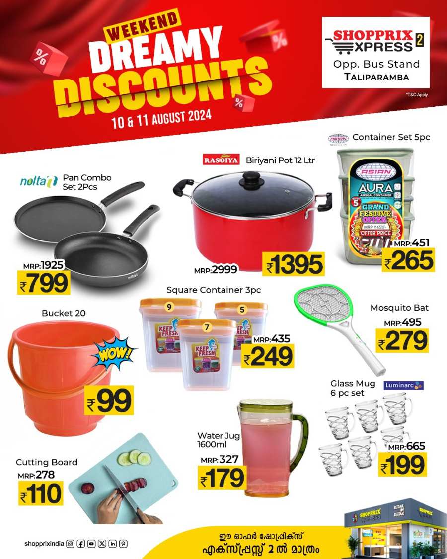 Weekend dreamy discounts In Shopprix Kannur